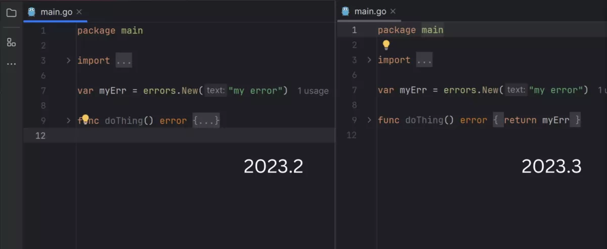JetBrains GoLand 改进的代码折叠3