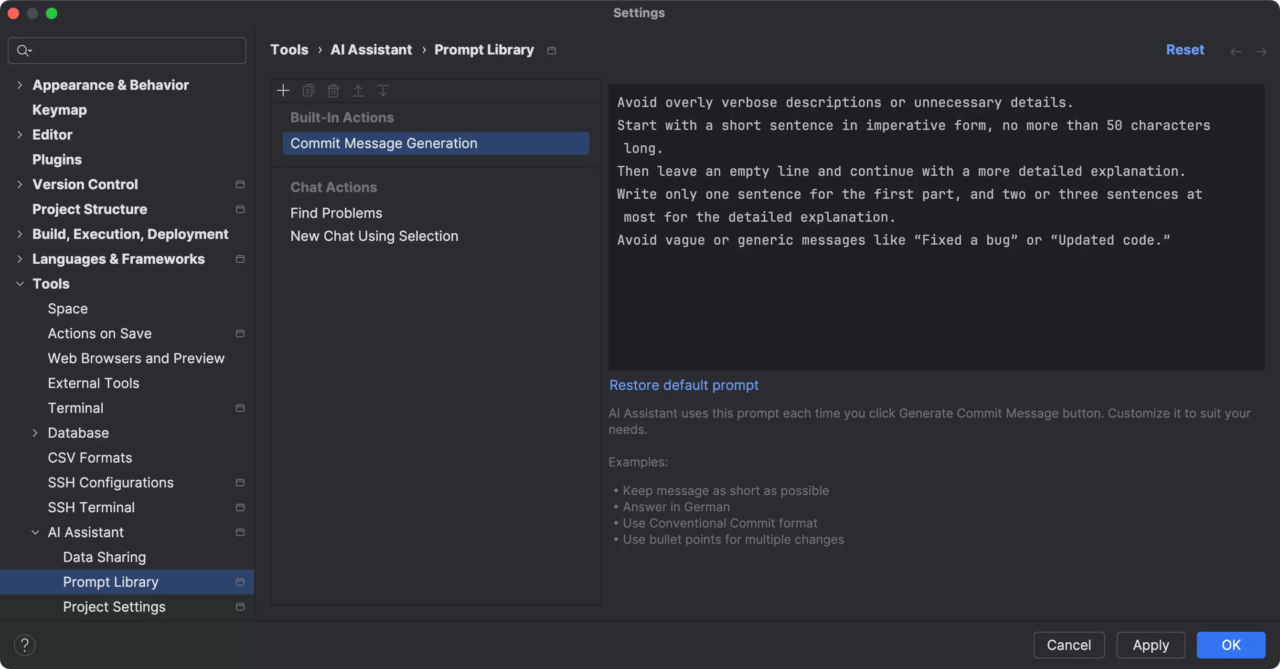 JetBrains RubyMine AI Assistant