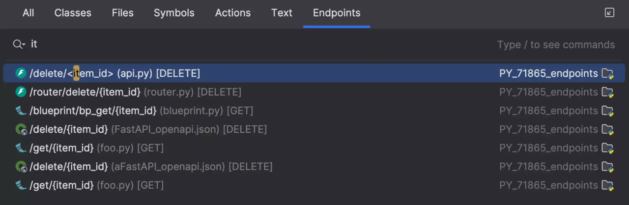 Jetbrains PyCharm Endpoints（端点）工具窗口改进3