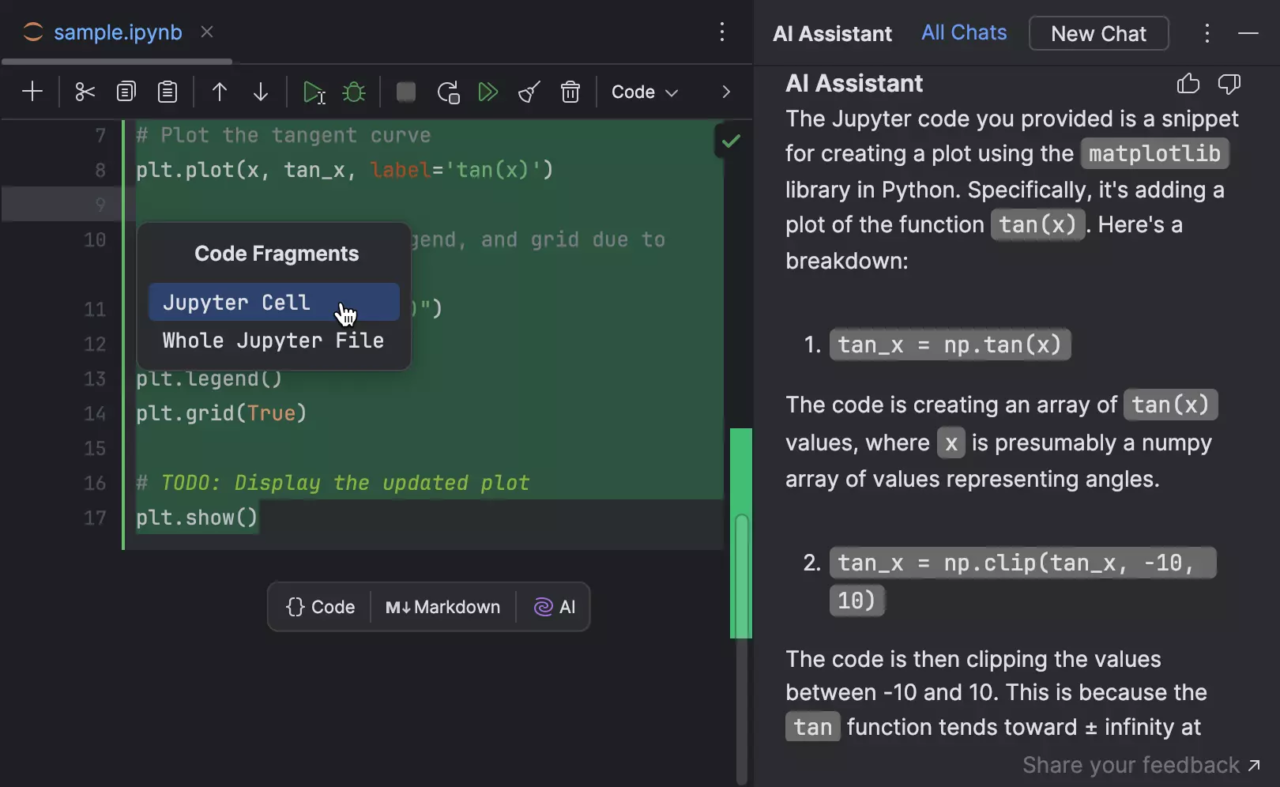 Jetbrains PyCharm Jupyter Notebook5