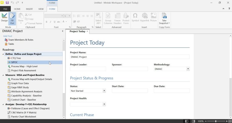 Minitab Workspace 软件界面 5