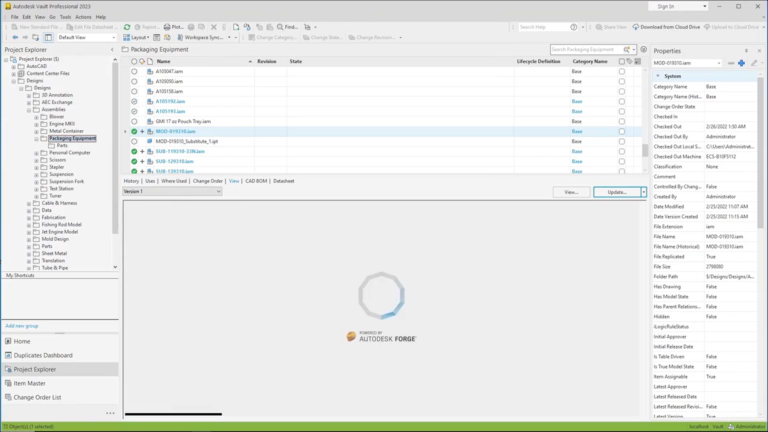 Autodesk Vault 操作界面 03