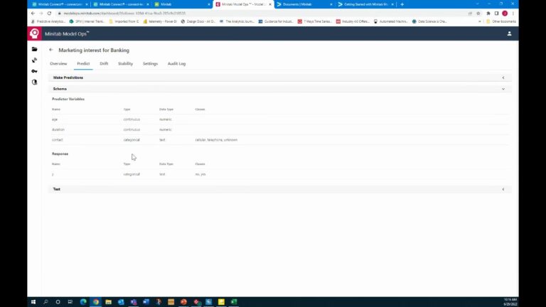 Minitab Model Ops 功能模块 3