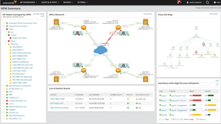 Solarwinds Network Performance Monitor软件界面2
