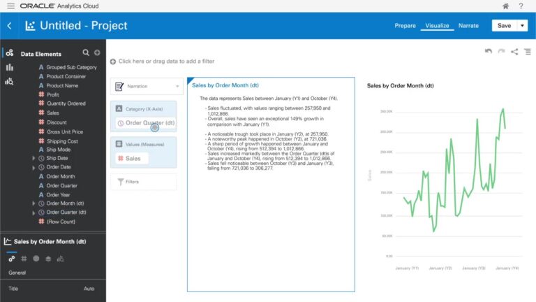Oracle Data Visualization 软件界面 3
