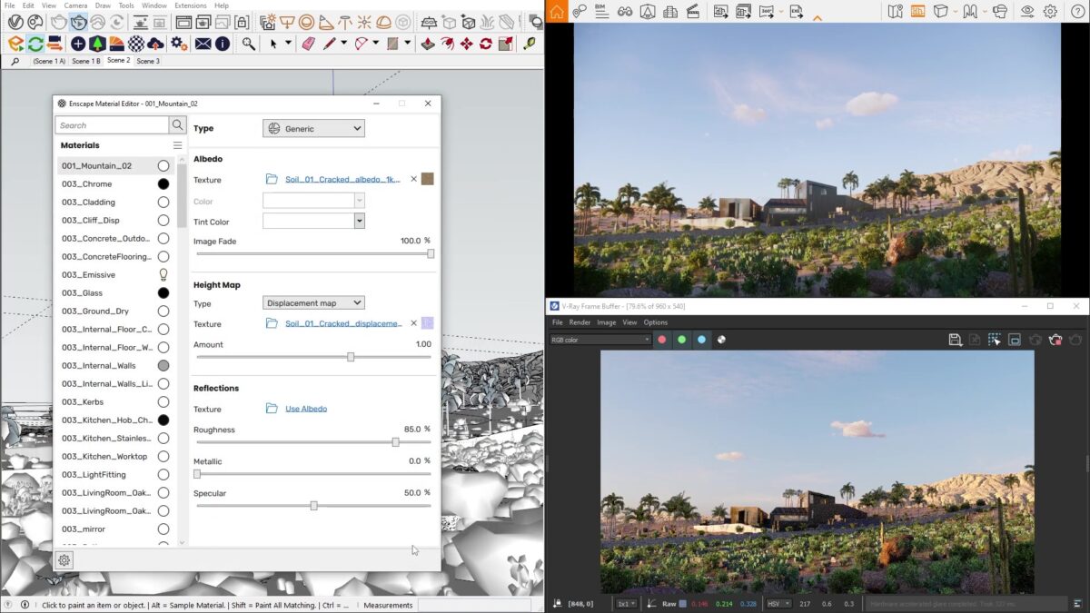 V-Ray for SketchUp 软件界面 1