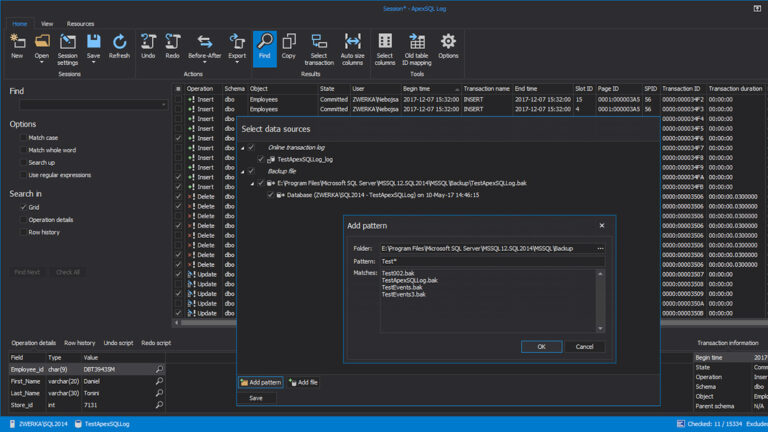 ApexSQL Log 操作界面 02
