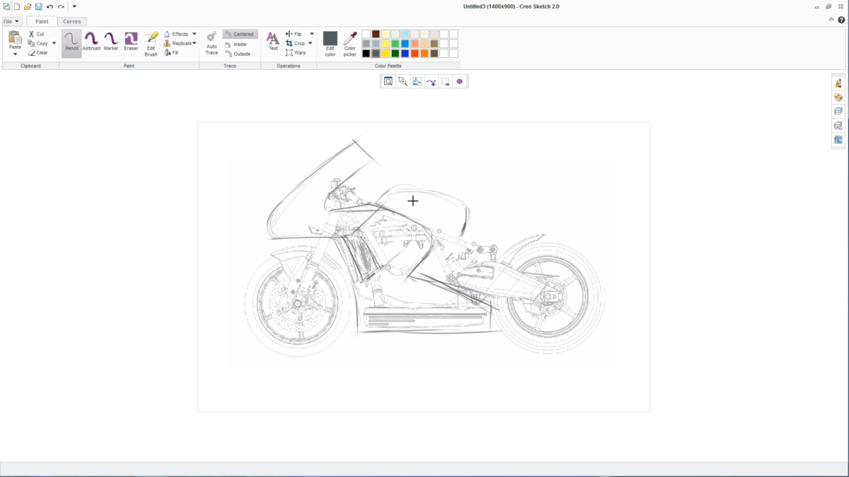 Creo Sketch软件界面1