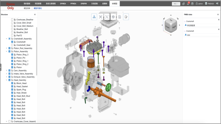 Alpha X-FMEA in 3D软件界面1