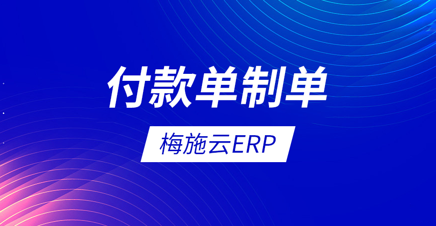梅施云ERP教程：付款单制单