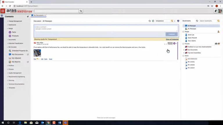 Aras Innovator PLM 操作界面 02