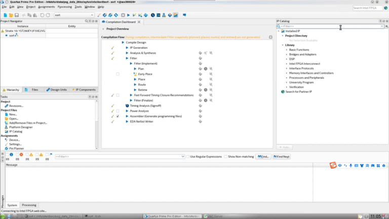 Quartus Prime 操作界面 01