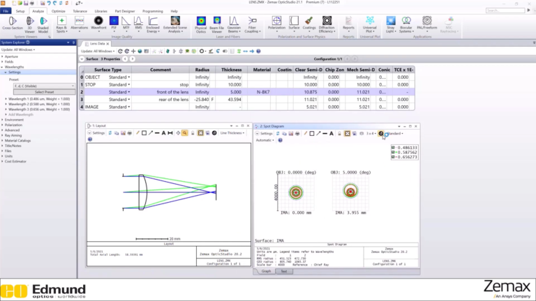 Ansys Zemax OpticStudio软件界面4