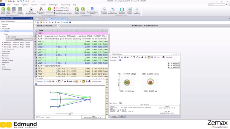Ansys Zemax OpticStudio软件界面5