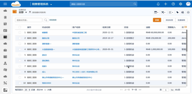 CloudCC CRM软件界面1