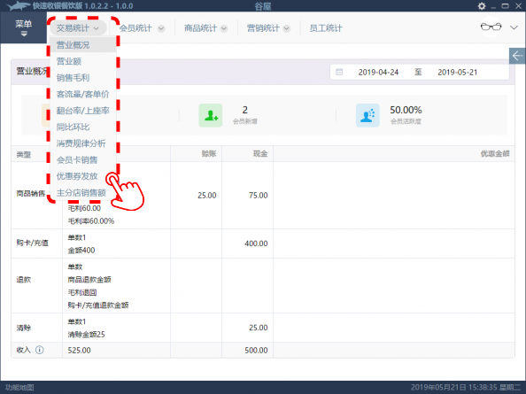 圣运快速收银系统 功能模块