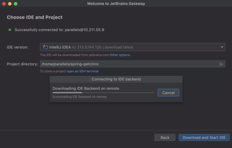 Jetbrains Gateway软件界面2