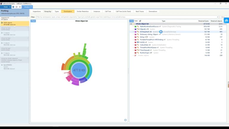 Jetbrains dotMemory软件界面4
