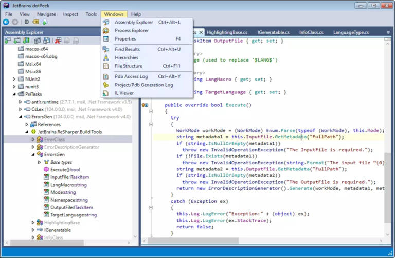Jetbrains dotPeek软件界面1