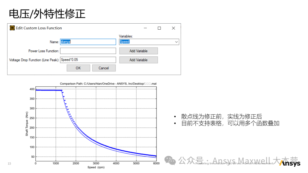 技术分享 | Ansys Motor-CAD调用Maxwell计算Map图、路谱性能以及外特性和损耗修正