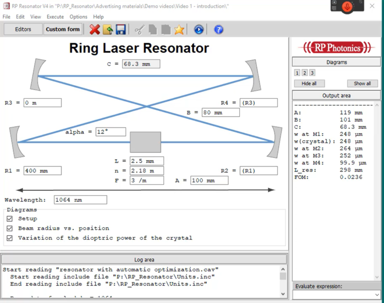 RP Resonator软件界面1