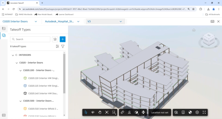 Autodesk Takeoff 软件界面