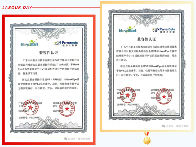 认证达成 | 璞华大数据HawkEye 设备智能维保平台 V1.0与广东中兴新支点服务器操作系统 V7完成兼容性认证