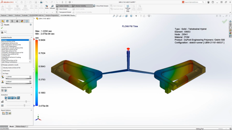 SolidWorks Plastics 软件界面