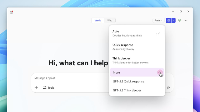 立即可用：Microsoft 365 Copilot 中的 GPT-5.2