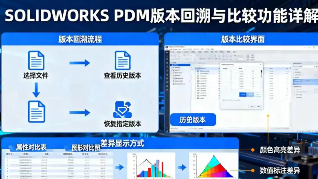 SOLIDWORKS PDM版本回溯与比较功能详解