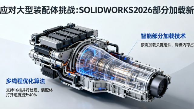 应对大型装配体挑战：SOLIDWORKS 2026部分加载新功能