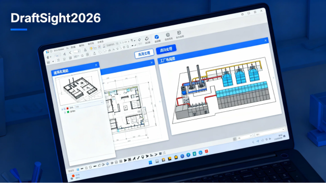 用DraftSight 2026高效处理建筑与工厂布局图