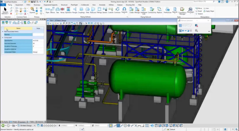 OpenPlant Modeler 三维工厂设计和建模软件软件界面