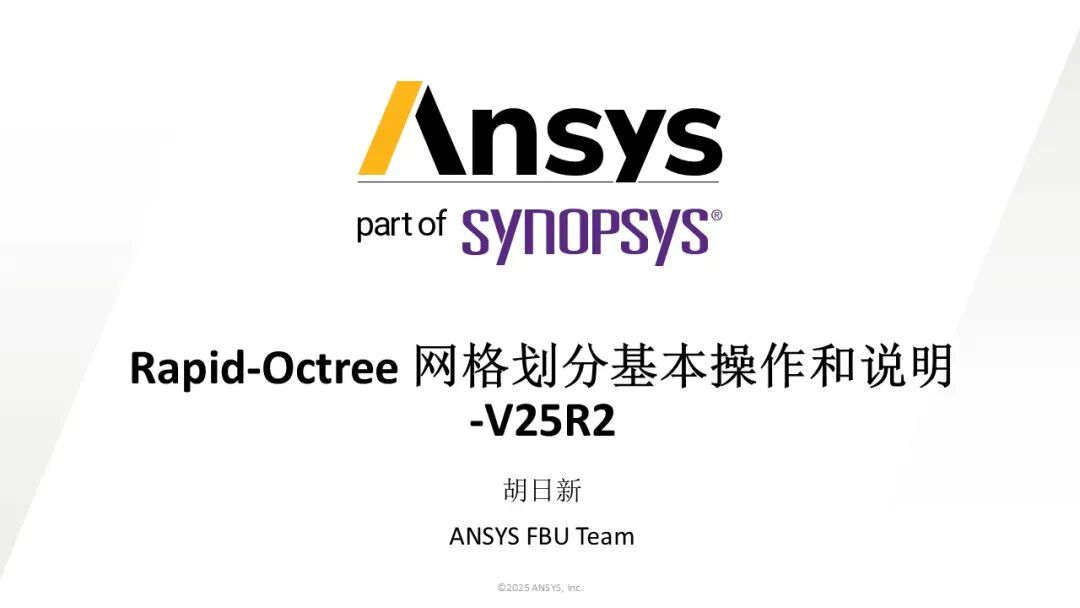 【2025 R2】Ansys Fluent Rapid-Octree网格划分基本操作说明