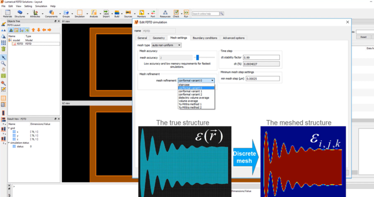 Ansys Lumerical FDTD软件界面