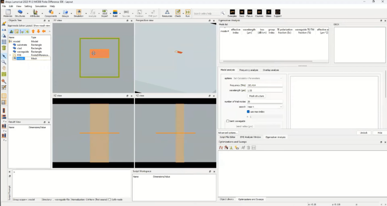 Ansys Lumerical MODE软件界面