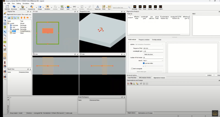 Ansys Lumerical MODE软件界面