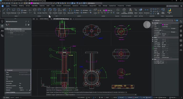 BricsCAD Mechanical软件界面