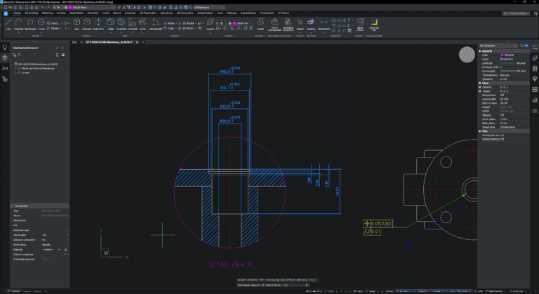 BricsCAD Mechanical软件界面