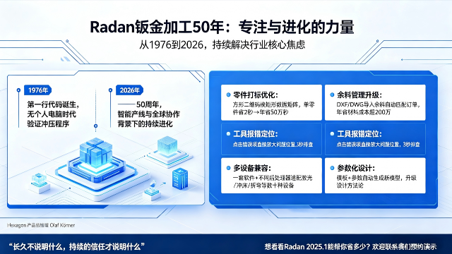 钣金加工50年，Radan凭什么还没退休？