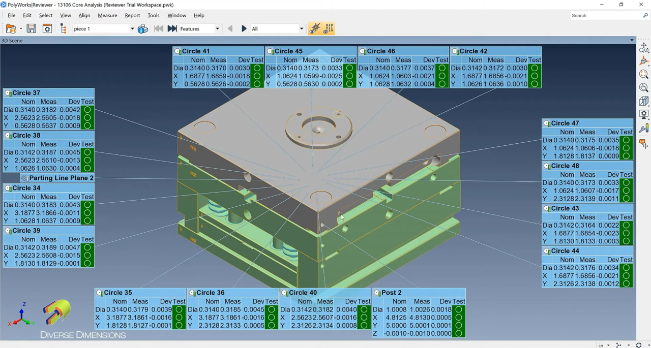 PolyWorks Reviewer：免费的3D测量数据查看分析工具详解
