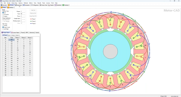 Ansys Motor-CAD 电机设计软件软件界面