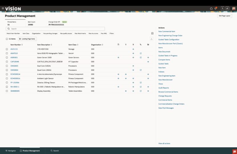 Oracle PLM软件界面