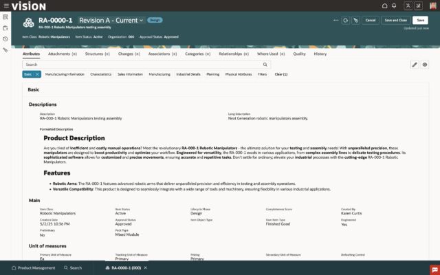 Oracle Fusion Cloud 产品生命周期管理 26C 发布：强化产品治理与 AI 化变更管理