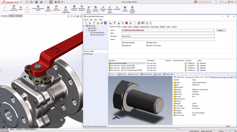 SOLIDWORKS PDM软件界面