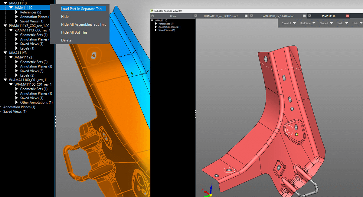 Kubotek Kosmos 3D Framework8.0软件界面