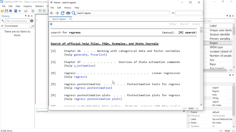 Stata 统计与数据管理软件软件界面