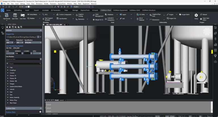 CADWorx Plant Professional （Octave Forte 3DWorx）软件界面