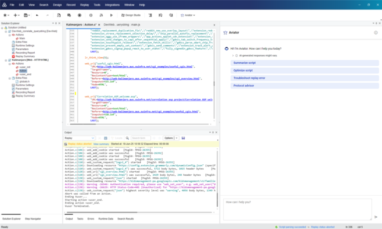 OpenText Professional Performance Engineering(LoadRunner Professional)软件界面