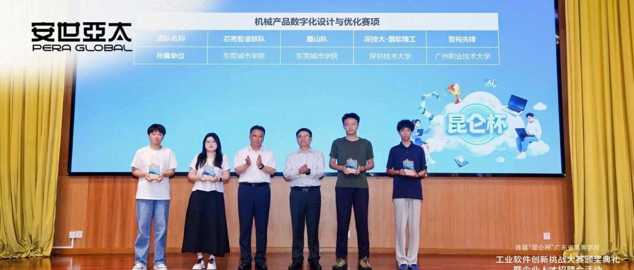 PERA SIM仿真软件助力首届“昆仑杯”机械本科组参赛团队包揽全部一等奖